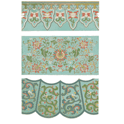 Three green border bands - Examples of Chinese Ornament - 1867