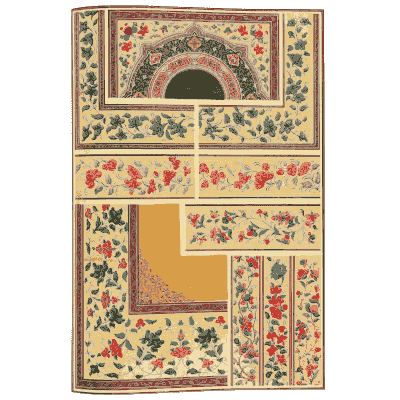 Flowering border strips with arch head - The Grammar of Ornament - 1856
