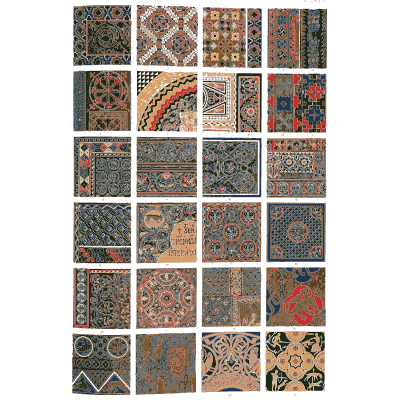 Glazed tile patterns - The Grammar of Ornament - 1856