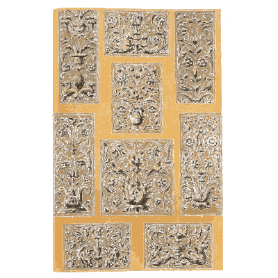 Carved foliage panels with masks - The Grammar of Ornament - 1856