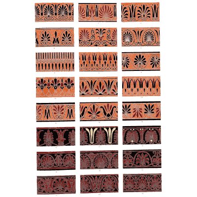 Greek palmette and lotus bands - The Grammar of Ornament - 1856