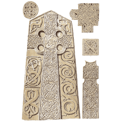 Carved Celtic high cross - The Grammar of Ornament - 1856