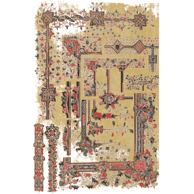 Illuminated page border with crosses - The Grammar of Ornament - 1856