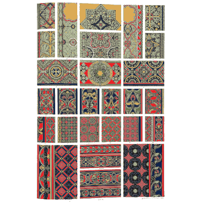 Leaded glass patterns - The Grammar of Ornament - 1856