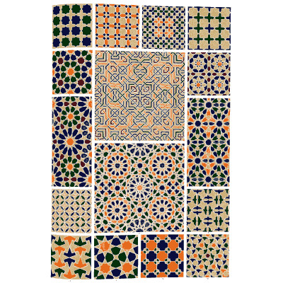 Star and interlace tile panels - The Grammar of Ornament - 1856