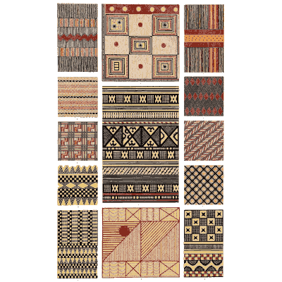 Banded, checked and zigzag cloth - The Grammar of Ornament - 1856