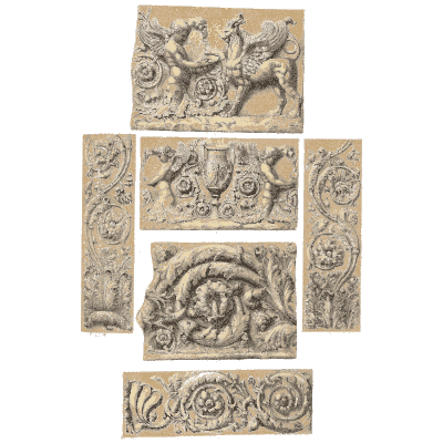 Carved friezes of beasts and foliage - The Grammar of Ornament - 1856
