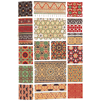 Star and lattice tile patterns - The Grammar of Ornament - 1856