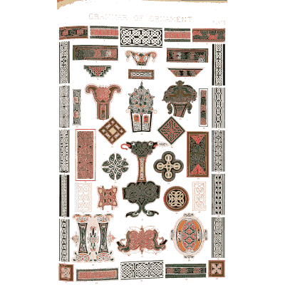Early medieval ornaments and crosses - The Grammar of Ornament - 1856