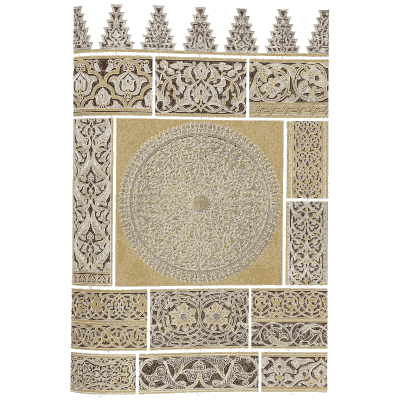 Carved foliage roundel - The Grammar of Ornament - 1856