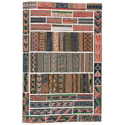 Woven stripes and bands - The Grammar of Ornament - 1856