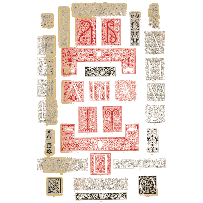 Decorated initial letters - The Grammar of Ornament - 1856
