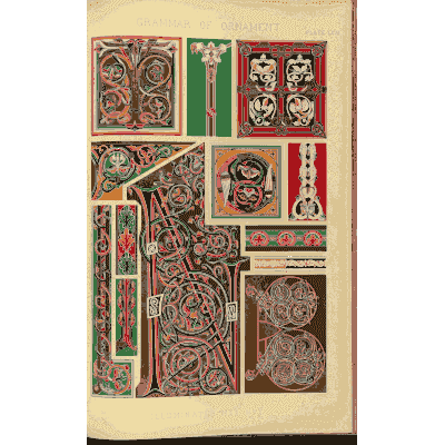 Interlaced initials and knotwork - The Grammar of Ornament - 1856