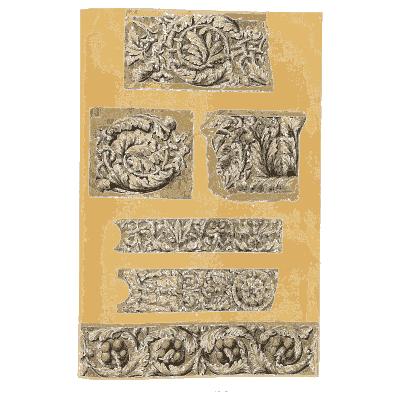 Carved acanthus scrolls - The Grammar of Ornament - 1856