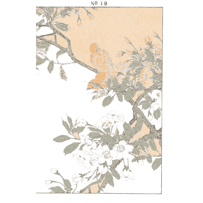 Bird among leaves - Keinen Kacho Gafu, Volume 2 - 1891