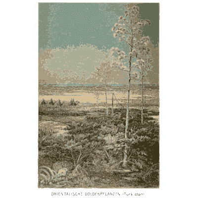 Dead trees in a marsh - Pflanzenleben - 1887