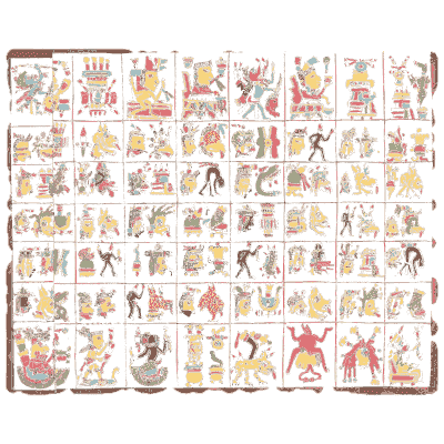 Grid of small codex scenes - Antiquities of Mexico, Volume 2 - 1831