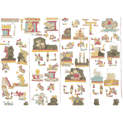 Page of scenes with hills - Antiquities of Mexico, Volume 2 - 1831