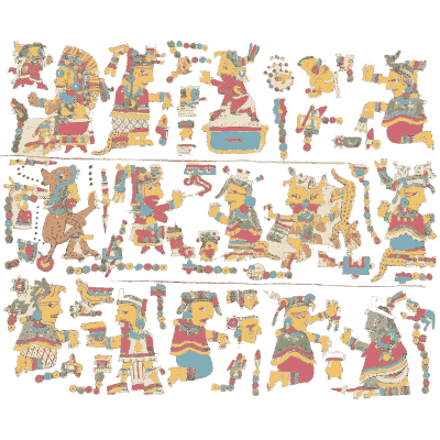 Figures and buildings in rows - Antiquities of Mexico, Volume 2 - 1831