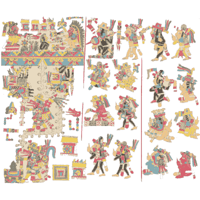 Crowded page of figures - Antiquities of Mexico, Volume 2 - 1831