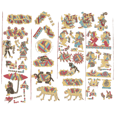 Figures, animals and ornaments - Antiquities of Mexico, Volume 2 - 1831
