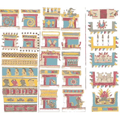 Striped temple bands - Antiquities of Mexico, Volume 2 - 1831