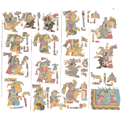 Dense rows of figures - Antiquities of Mexico, Volume 2 - 1831