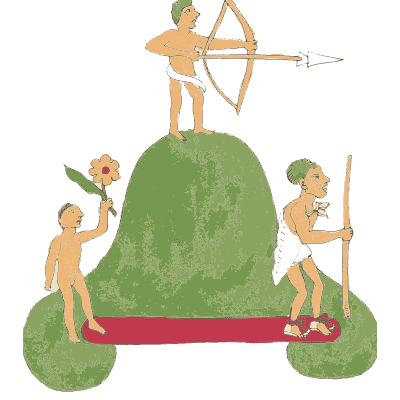 Archer on a green hill - Antiquities of Mexico, Volume 2 - 1831