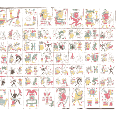 Grid of many small scenes - Antiquities of Mexico, Volume 2 - 1831