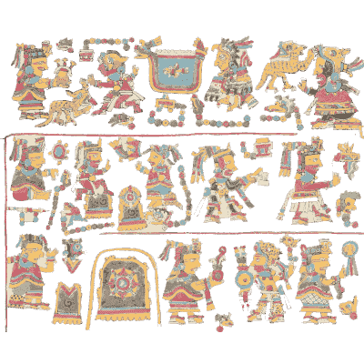 Figures around a doorway - Antiquities of Mexico, Volume 2 - 1831