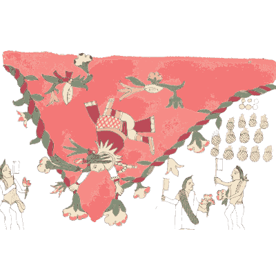 Red triangle with figures - Antiquities of Mexico, Volume 2 - 1831