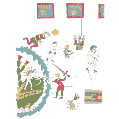 Green arc with figures - Antiquities of Mexico, Volume 2 - 1831