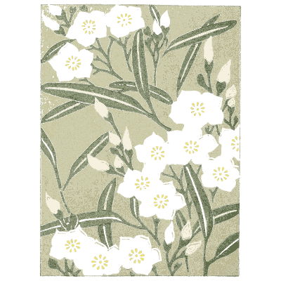 White blossom and leaf pattern plate - Shin Bijutsukai, Issue 1 - 1902