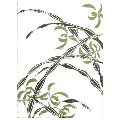 Orchid leaf pattern plate - Shin Bijutsukai, Issue 1 - 1902