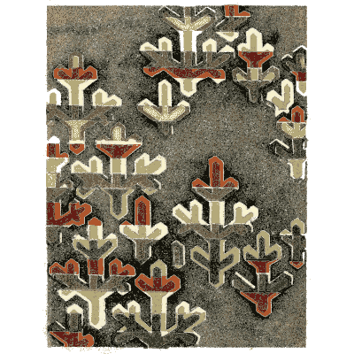 Stylised plant crest pattern plate - Shin Bijutsukai, Issue 2 - 1902