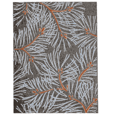 Pine needle pattern plate - Shin Bijutsukai, Issue 2 - 1902