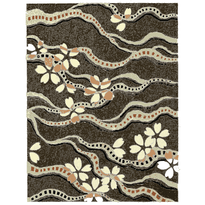 Wave and blossom pattern plate - Shin Bijutsukai, Issue 2 - 1902