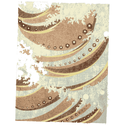 Wave scallop pattern plate 02 - Shin Bijutsukai, Issue 2 - 1902