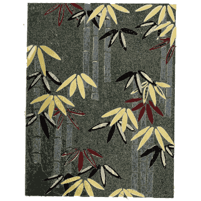 Bamboo pattern plate - Shin Bijutsukai, Issue 4 - 1902