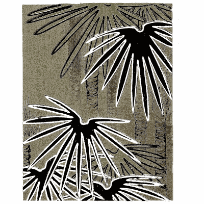Fan palm pattern plate - Shin Bijutsukai, Issue 4 - 1902