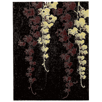 Hanging wisteria pattern plate - Shin Bijutsukai, Issue 4 - 1902