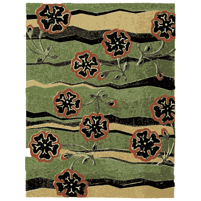 Banded flower pattern plate - Shin Bijutsukai, Issue 4 - 1902
