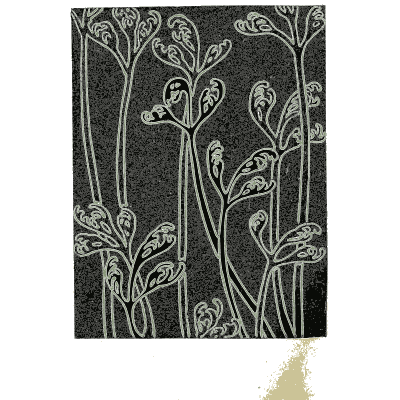 Bracken fiddlehead pattern plate - Shin Bijutsukai, Issue 4 - 1902