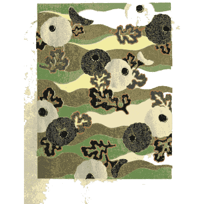 Camouflage floral pattern plate - Shin Bijutsukai, Issue 4 - 1902