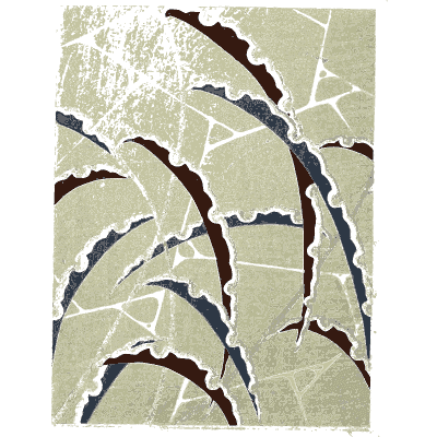 Grass and crack pattern plate - Shin Bijutsukai, Issue 5 - 1902