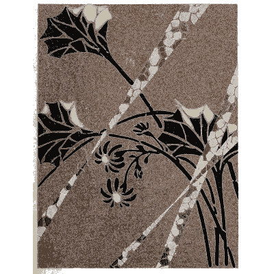 Bamboo and leaf pattern plate - Shin Bijutsukai, Issue 5 - 1902