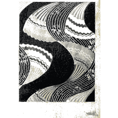 Wave scroll pattern plate - Shin Bijutsukai, Issue 5 - 1902