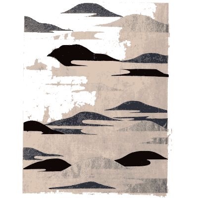 Wave and shore pattern plate - Shin Bijutsukai, Issue 5 - 1902