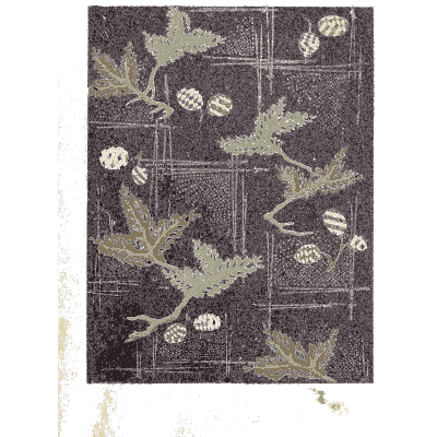 Grid and blossom pattern plate - Shin Bijutsukai, Issue 5 - 1902