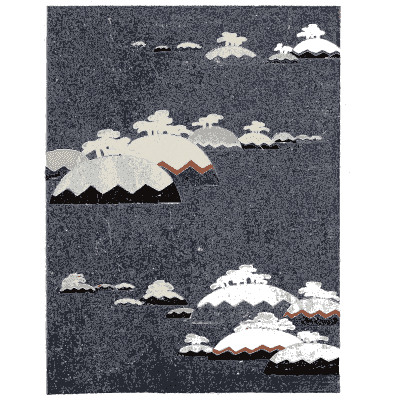 Cloud and wave pattern plate - Shin Bijutsukai, Issue 5 - 1902
